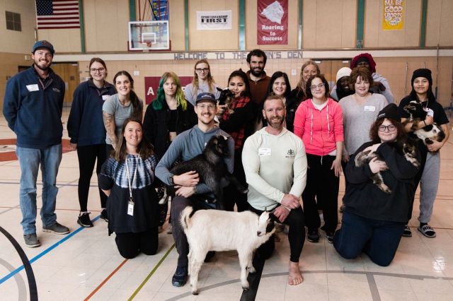 What a fun morning with the students at Joe Foss and @beefitsdyoga! To celebrate students meeting some of their academic goals, we joined them at their Enrichment Day celebration and brought goat yoga along!

Yoga was a new experience for the students and many on our team. Throw cute goats in the mix, and it's an activity we'll remember for a while. 🐐