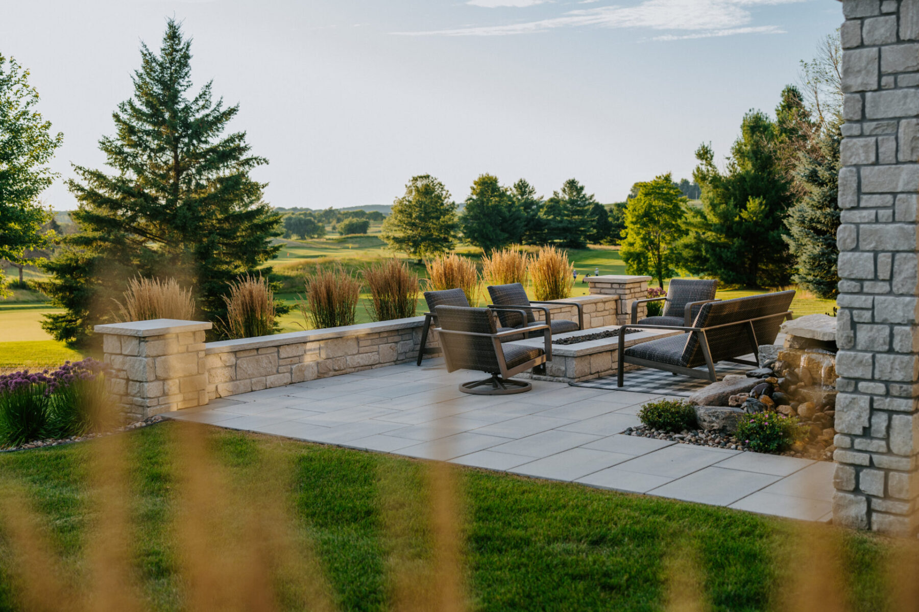 Patio landscape design in Rochester, MN