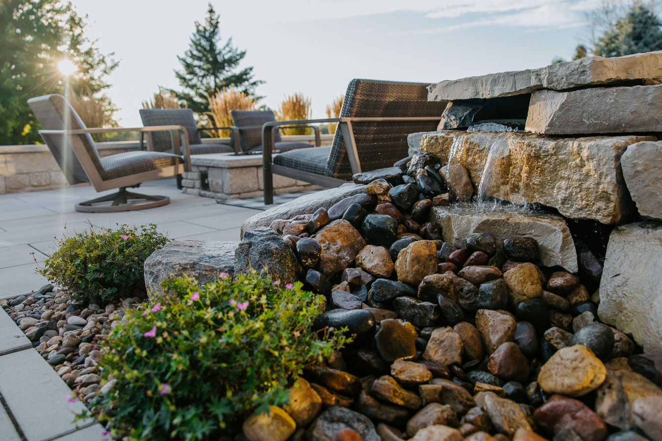 Water feature in Rochester, MN