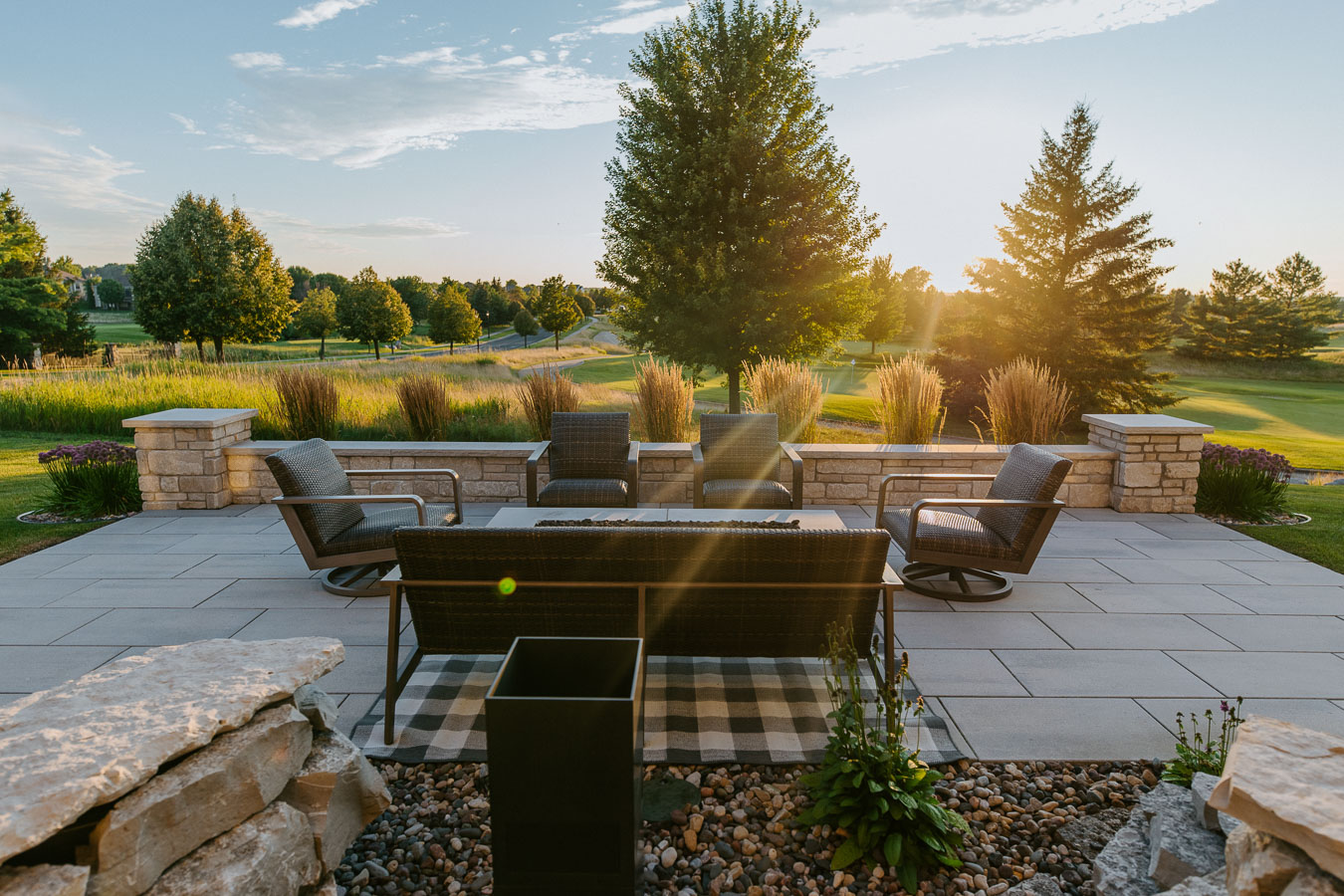 Patio project in Rochester, MN designed by Michael Blazing